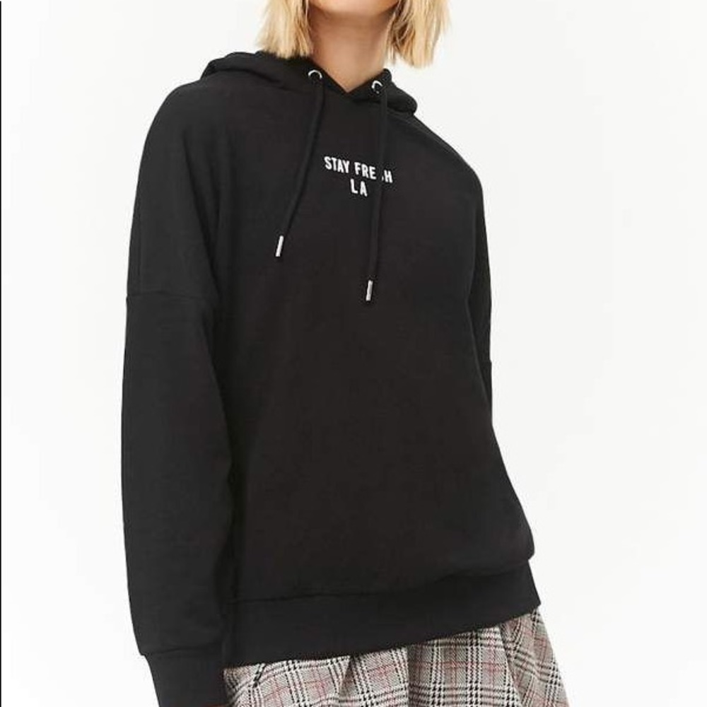 Black street wear cozy hoodie